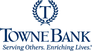 TowneBank_Logo_Centered_R_SOEL_Tagline_Blue_PMS282